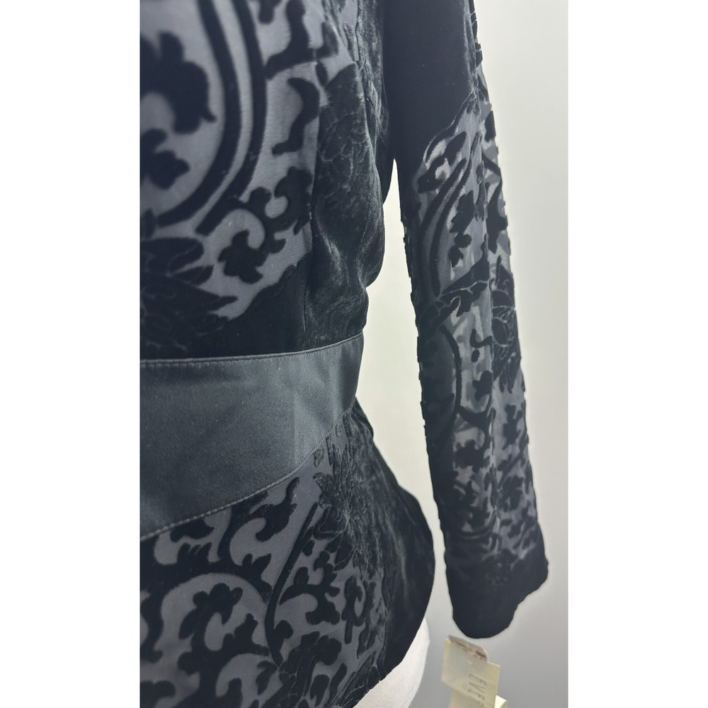 NWT Vintage Ever Beauty Jacket Black Velvet Size 10 Whimsigoth Dark Romantic - Picture 6 of 16